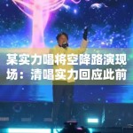 某实力唱将空降路演现场：清唱实力回应此前的假唱质疑